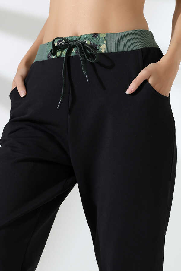 Unisex Siyah Jogger Sokak Stili Eşofman Altı | MS 1310